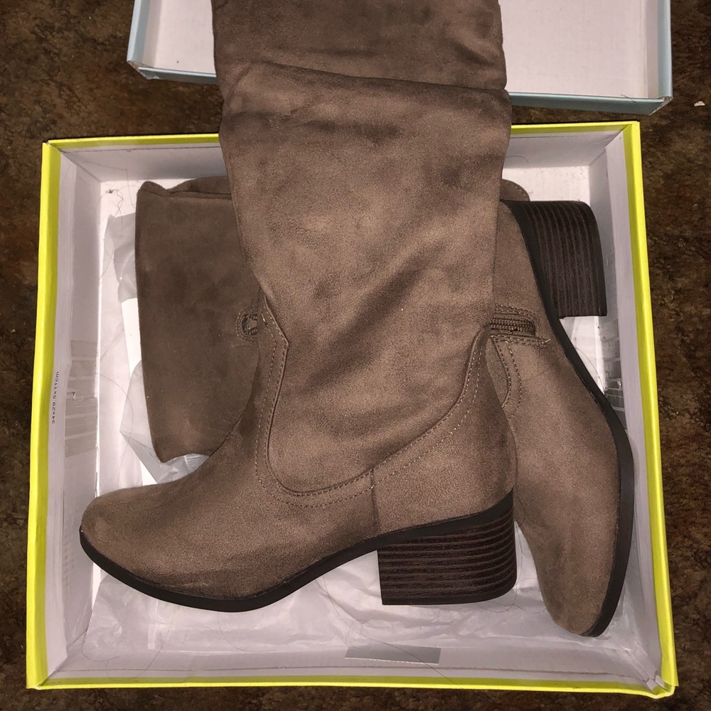 Taupe Over The Knee Boots